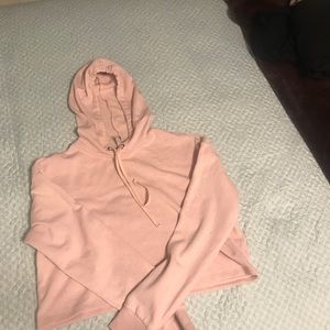 Pink cropped hoodie